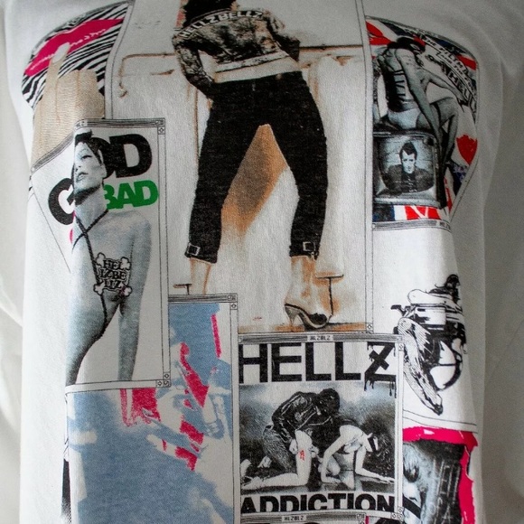 Women’s NEW HLZ BLZ Long Sleeve White Graphic Crewneck Shirt Dress XL - NWT - Picture 4 of 8